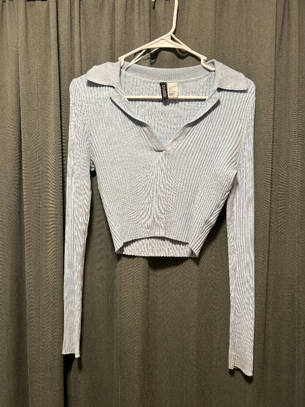 Light Blue Cropped Shirt